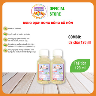 2 Chai 120ml Dung Dịch Thổi Bong Bóng Xà Phòng Từ Quả Bồ Hòn - Sản Phẩm Thiên Nhiên, An Toàn Cho Bé