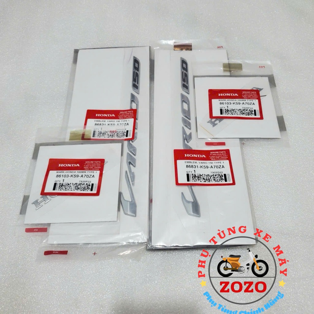 Bộ tem chữ nổi Vario 150 - 86103-K59-A70ZA-2/ 86831-K59-A70ZA-2