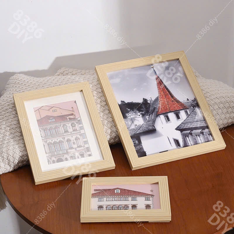 Khung ảnh gỗ thông  A4 [21x30] khung hình gỗ A4 mặt mica trong gái rẻ