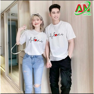áo đôi nam nữ-áo đôi tình yêu KHỦNG LONG xếp đệ CÓ SIZE ĐẠI 5XL- chất cotton mịn mát
