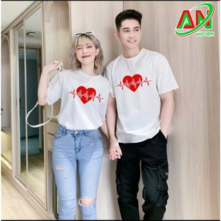 áo đôi nam nữ-áo đôi tình yêu KHỦNG LONG xếp đệ CÓ SIZE ĐẠI 5XL- chất cotton mịn mát