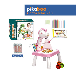 Bàn vẽ thông minh cho bé Pikaboo có máy chiếu hình ảnh tập tô vẽ sáng tạo cao cấp an toàn cho trẻ