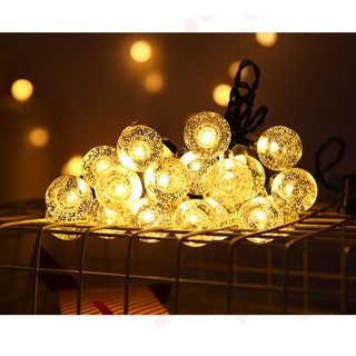 Bóng pha lê năng lượng mặt trời chống nước Sân vườn Giáng sinh Đèn năng lượng mặt trời Đèn LED chống nước