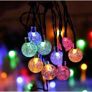 Bóng pha lê năng lượng mặt trời chống nước Sân vườn Giáng sinh Đèn năng lượng mặt trời Đèn LED chống nước