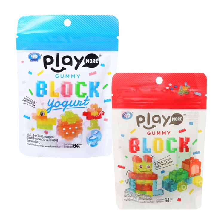 Kẹo dẻo xếp hình Play More Block Thái