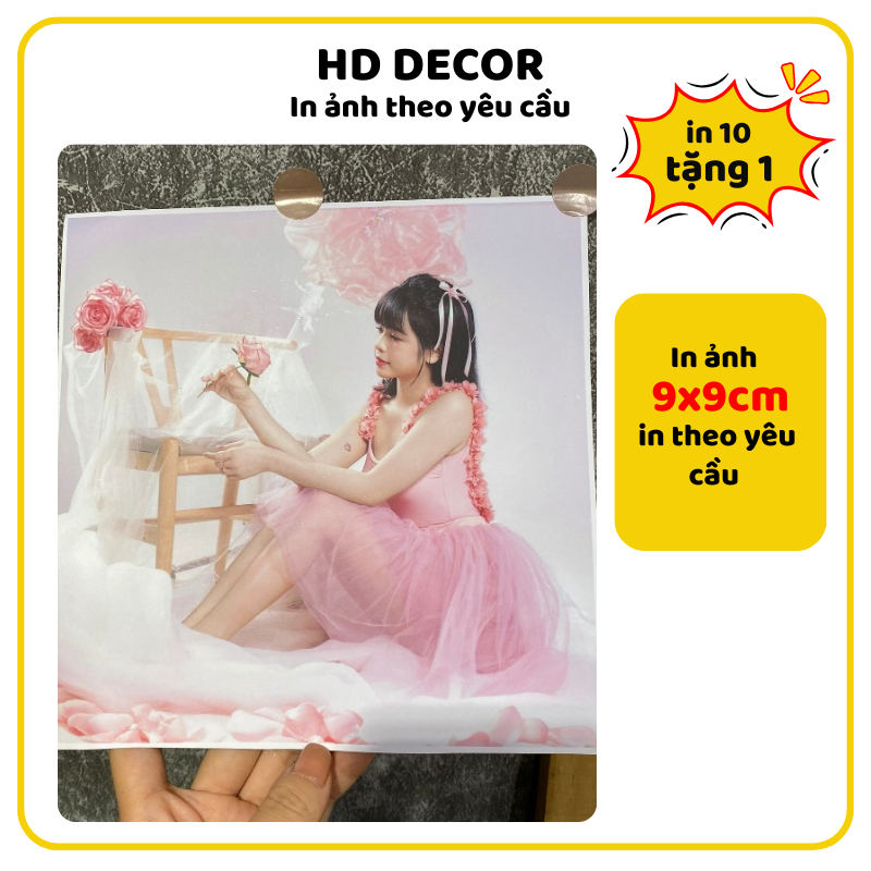 (ĐN) In ảnh 20x20cm in theo yêu cầu, ảnh vuông in 10 tấm tặng 1 tấm