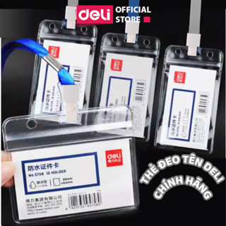 Thẻ Đeo Tên Deli  Dây Đeo Thẻ Học Sinh Nhân Viên Thẻ Dây Thẻ Móc Trong Suốt Bảng Tên Bao Đựng Thẻ Sinh Viên Giá Rẻ