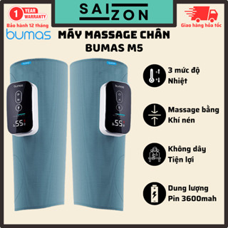 Máy Massage Chân BUMAS M5 - 3 mức độ nhiệt - Massage bằng khí nén - Bấm và bóp huyệt chân thật