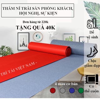 Thảm nỉ trải lót sàn phòng khách dạng cuộn, trải văn phòng, sự kiện, sân khấu đám cưới