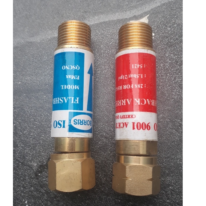 Van chống cháy ngược Nitơ - Oxi (Lắp vào đồng hồ) mã 288, Ren 17mm (3/8)