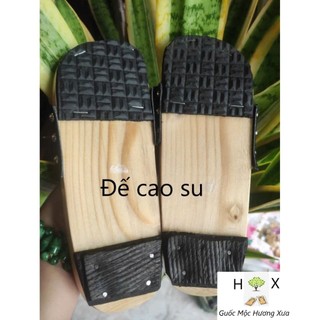 Guốc gỗ Guốc mộc Mẹ và Bé ( đế cao su 2 lớp )