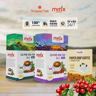 Combo 2 hộp Cà phê hòa tan 3in1 Mitix 216g và Cà phê túi lọc 72g