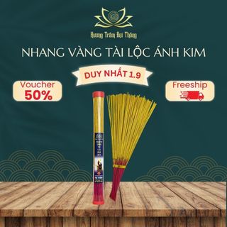 Nhang vàng tài lộc ánh kim, nhang cuộn tài lộc cao cấp Hương Trầm Đại Thắng vượng khí (hộp 100 nén)