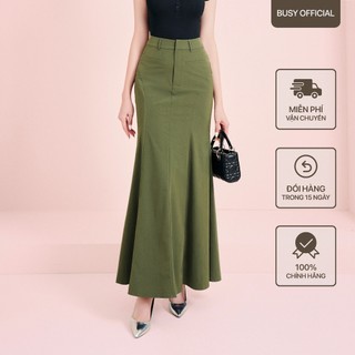 Chân Váy Nữ Maxi Đuôi Cá BUSY Chất Liệu Gió Không Co Giãn CVĐC3