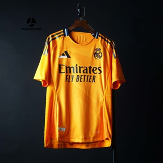 Player bộ đồ thể thao nam Real Madrid League store - quần áo đá bóng sân khách màu cam mùa 24/25 cao cấp form âu