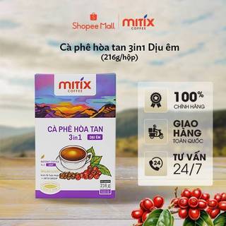 Cà phê hòa tan 3in1 Mitix Dịu Êm loại 216gr