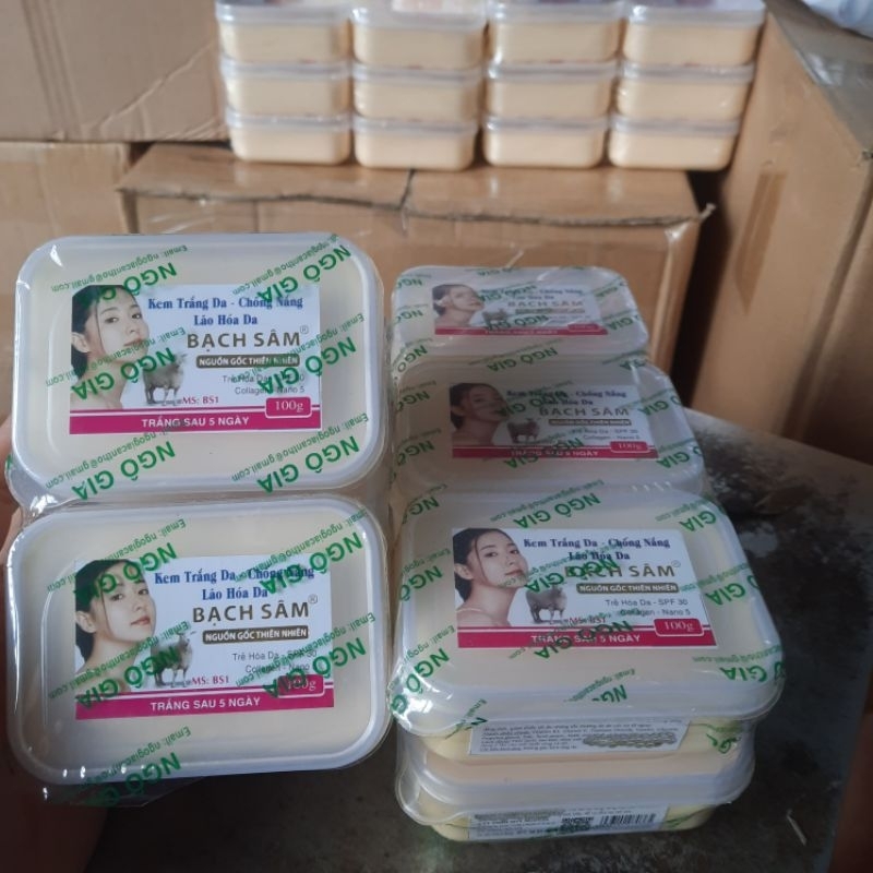 2 hộp kem vuông bạch sâm 100g