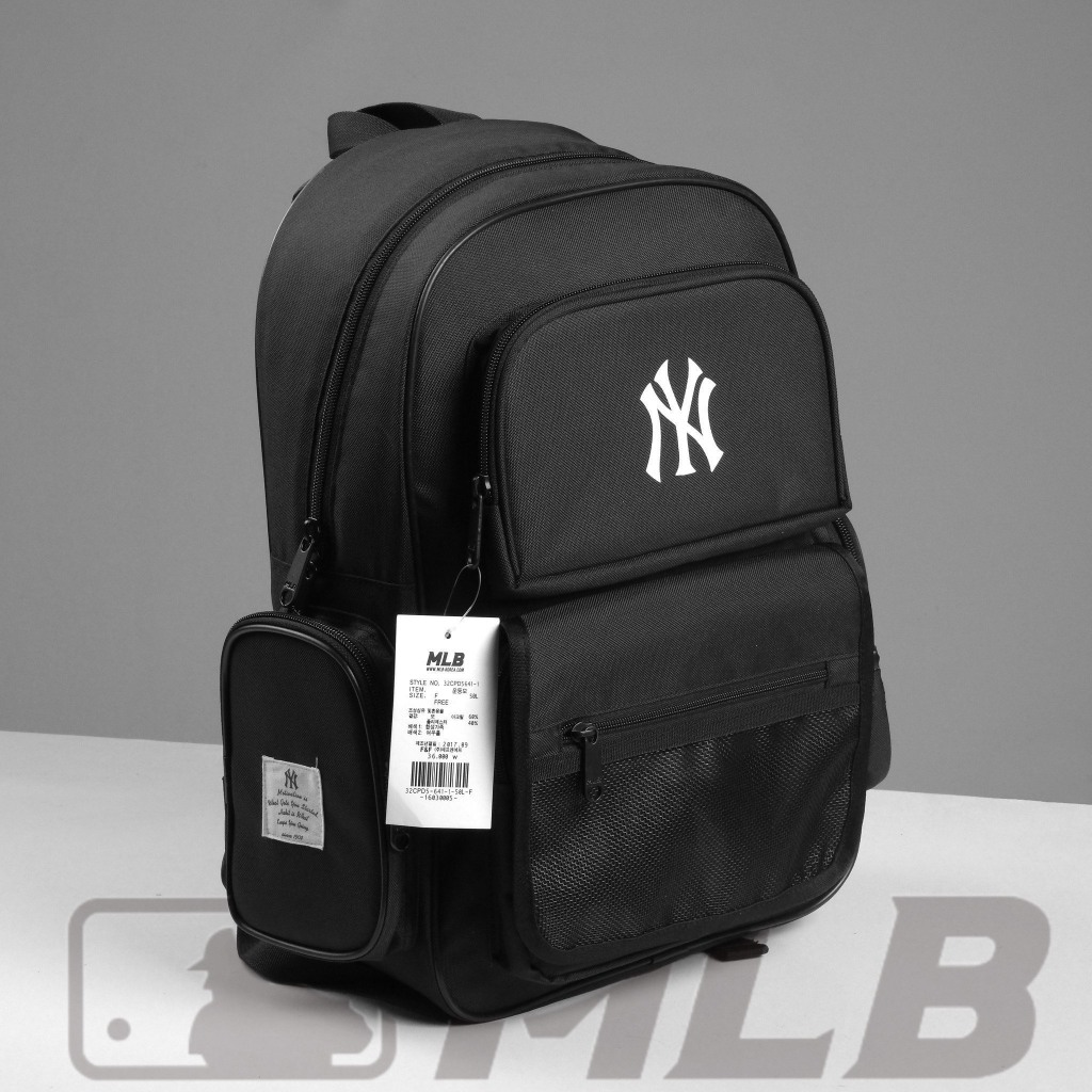 Balo MLB NY Đen Chống Thấm Unisex Phong Cách 2024