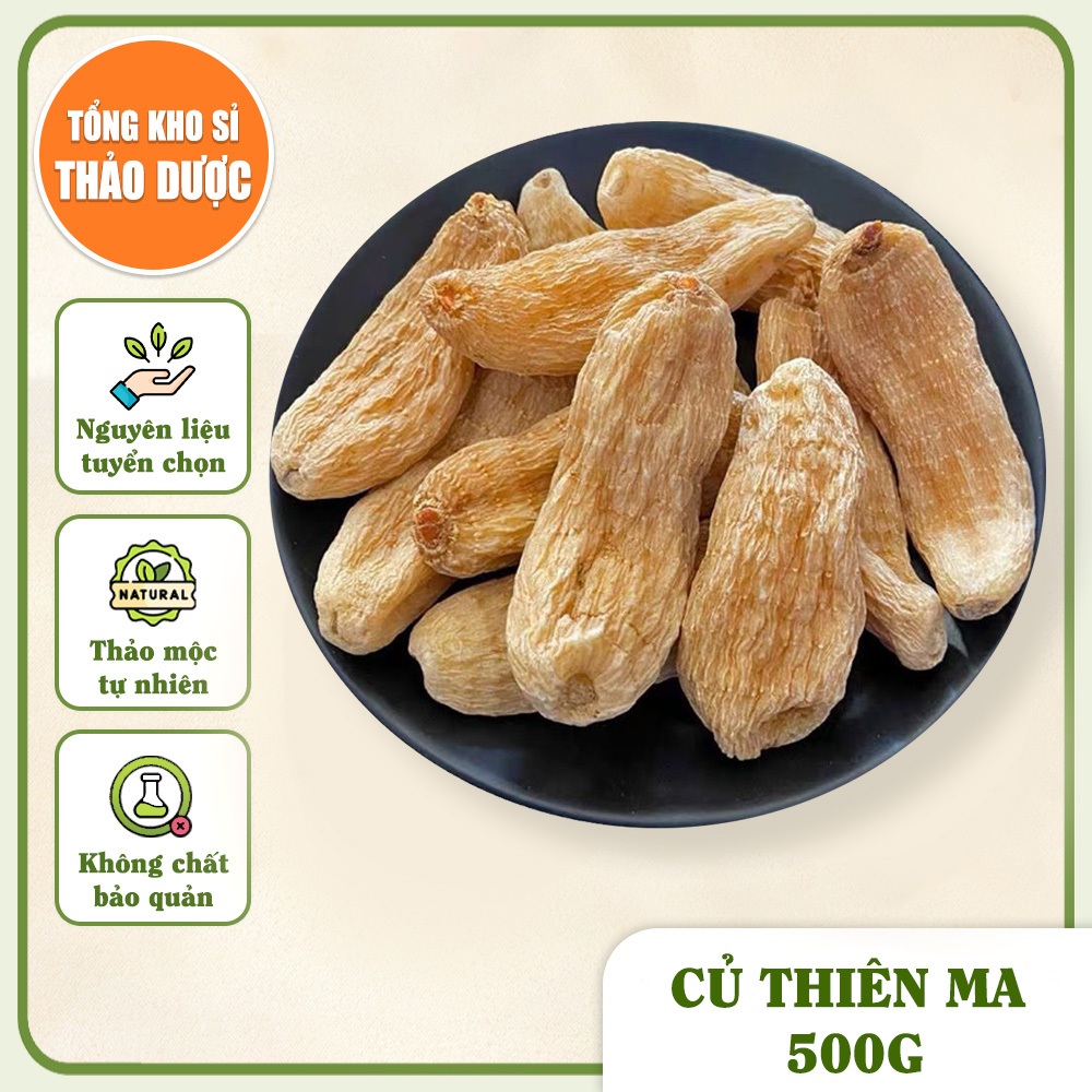 Củ thiên ma khô 500g, minh thiên ma - Tổng Kho Sỉ Thảo Dược