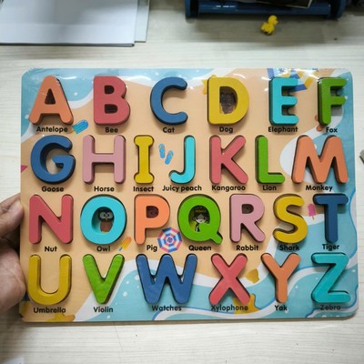 Đồ Chơi Giáo Dục S-Kids, Bảng chữ cái Tiếng Anh bằng gỗ cho bé 20x30cm.