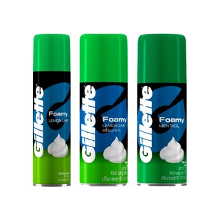 Bọt cạo râu Gillette Foamy Hương Chanh / Hương Bạc Hà - Chai 50g/175g