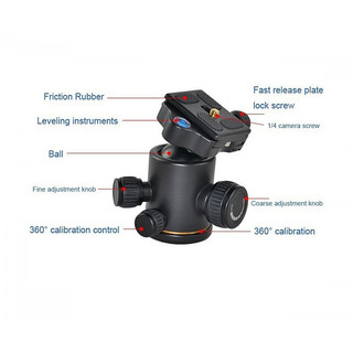 CỦ DẦU CHÂN MÁY ẢNH BALL HEAD BEIKE BK-02 + QUÀ TẶNG