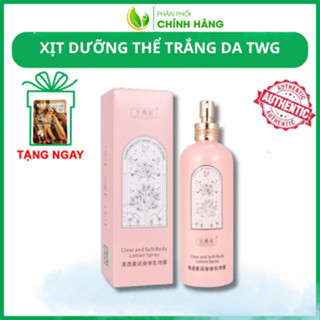 Xịt dưỡng thể trắng da TWG, TWG giảm mụn lưng, dưỡng ẩm, cải thiện dày sừng nang lông