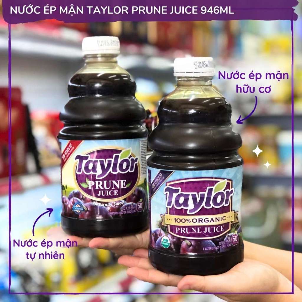Nước ép mận hữu cơ Taylor Organic Prune Juice 946ml