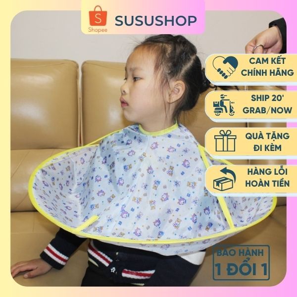 Áo choàng cắt tóc cho bé - Khăn choàng cắt tóc cho bé