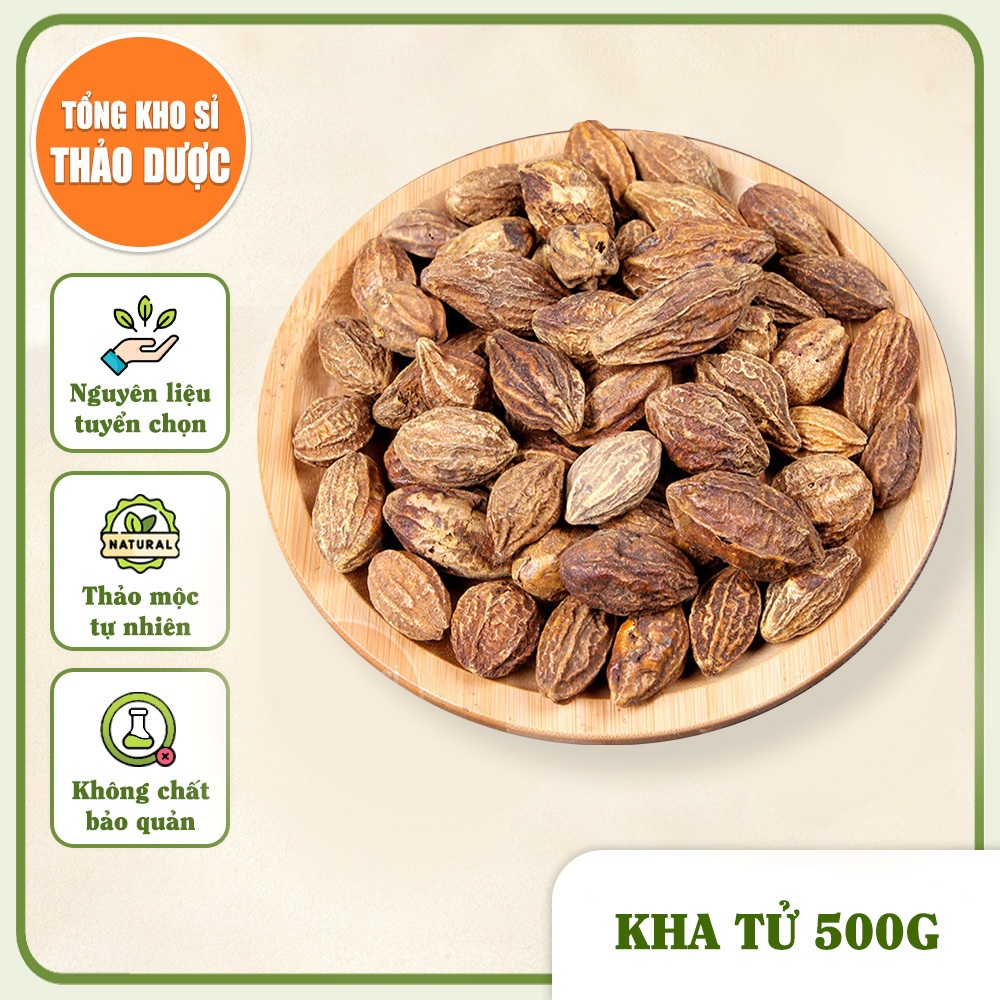 Quả kha tử khô 500g, hạt đều, sạch, kha tử ngậm ho, dùng nấu siro cho bé, giảm ho, đau họng