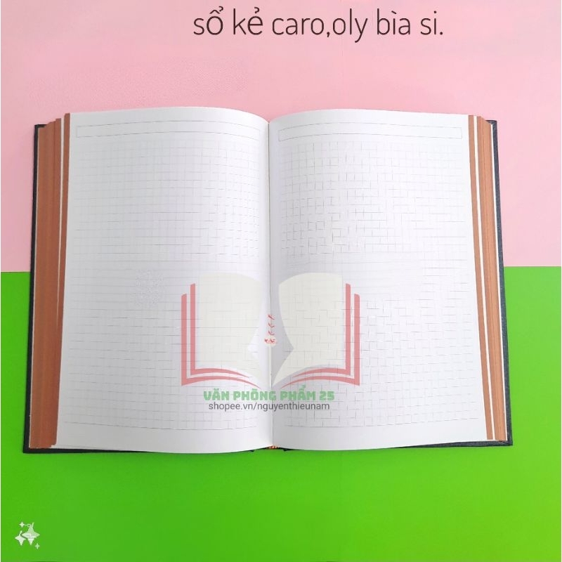 Sổ kẻ caro,ô ly bìa si cứng A5.