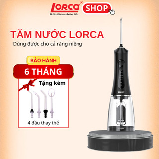 Tăm nước cầm tay LORCA - Máy tăm nước vệ sinh răng miệng Hàng Chính Hãng dùng được cho răng niềng