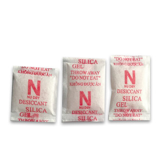 Túi hút ẩm silica gel 100 Gr hạt hút ẩm cho Thưc phẩm Quần áo Giày dép Máy ảnh Phòng Ngủ  NUDRY