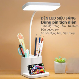 Đèn bàn học chống cận thị, Đèn học để bàn tích điện P9 mẫu mới  bảo vệ mắt cảm ứng 3 chế độ ánh sáng
