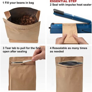 Túi zip giấy MÀN GHÉP, Túi  zipper 8 cạnh cafe - [1kg/size]