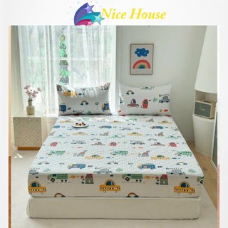 Bộ Ga gối 100% cotton Ga trần bông chun bọc om sát đệm, Dòng vải cotton cao cấp _Nice House