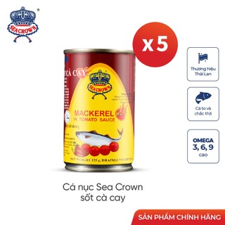 Combo 5 lon cá Nục Sea Crown sốt cà cay