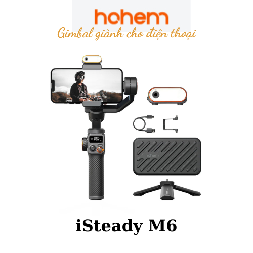 Tay cầm chống rung giành cho điện thoại - Gimbal Hohem iSteady M6 - hàng chính hãng