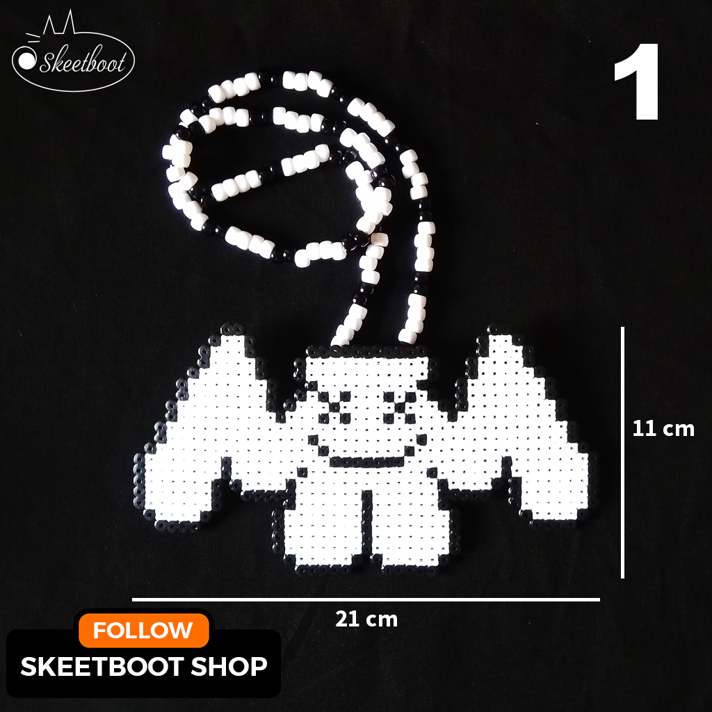 Vòng kandi Marshmello CÓ ĐÈN LED - vòng cổ perler Marshmello - phụ kiện rave party quẩy edm festival