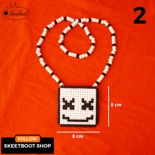 Vòng kandi Marshmello CÓ ĐÈN LED - vòng cổ perler Marshmello - phụ kiện rave party quẩy edm festival