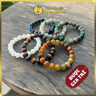 Vòng Đá Đeo Tay Cho Nam Và Nữ, Kích Cỡ Hạt 10mm, Vòng Đeo Đầm Tay Chắc Chắn Và Mang Vẻ Đẹp Cổ Điển Thu Hút - ĐƠN 10MM