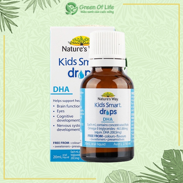 DHA Nature’ Way Kids Smart dạng giọt Drops 20ml Úc - DHA Nature’Way