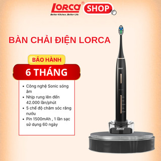 Bàn chải điện LORCA 5 chế độ công nghệ Sonic sóng âm, bàn chải đánh răng điện hàng chính hãng