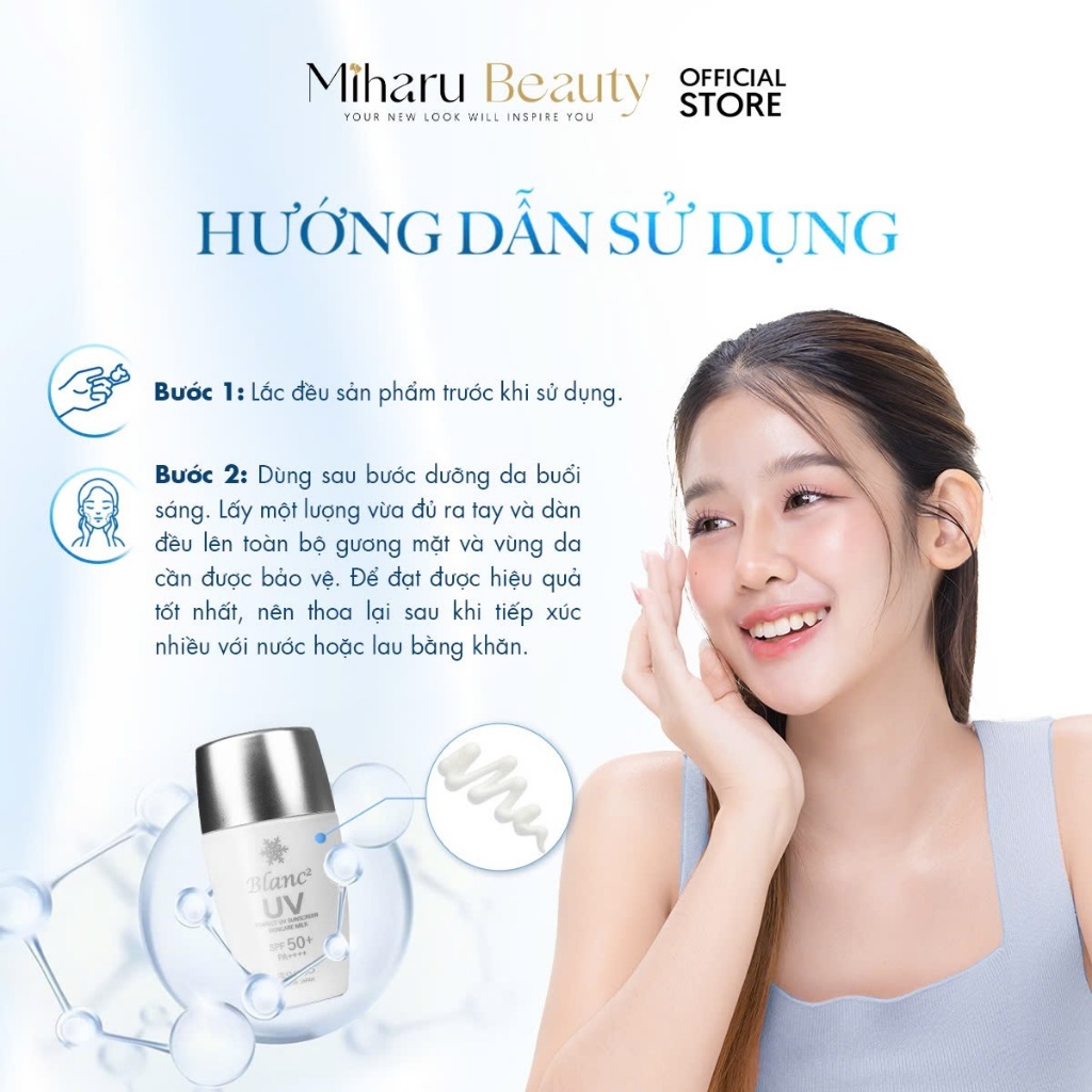 Sữa chống nắng vật lý dành cho da dầu và da nhạy cảm - Blanc2 UV Care SPF50+ PA++++ 30ml | BigBuy360 - bigbuy360.vn