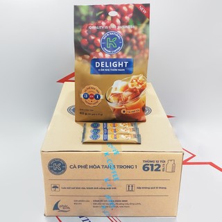 03 bịch Cà phê sữa K Delight Phúc Sinh (mỗi bịch 612g x 36 gói nhỏ 17g)