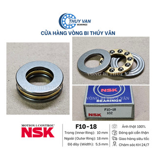 Vòng bi bạc đạn chà, tỳ, đẩy, chặn trục hạt tròn F10-18, lỗ 10, ngoài 18 dày 5,5 (10x18x5,5) hãng NSK
