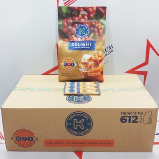 05 bịch Cà phê sữa K Delight Phúc Sinh (mỗi bịch 612g x 36 gói nhỏ 17g)
