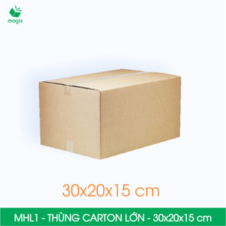 Mhl1 - 30x20x15 cm - combo 10 thùng carton đóng hàng lớn - hộp carton size lớn | magix packaging