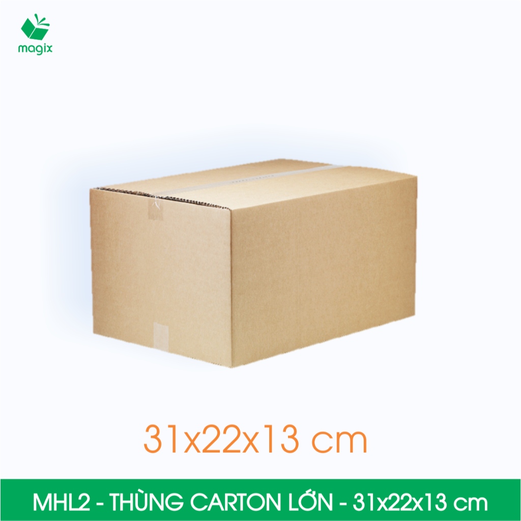 MHL2 - 31x22x13 cm - Combo 20 thùng carton đóng hàng lớn - Hộp carton size lớn | Magix Packaging