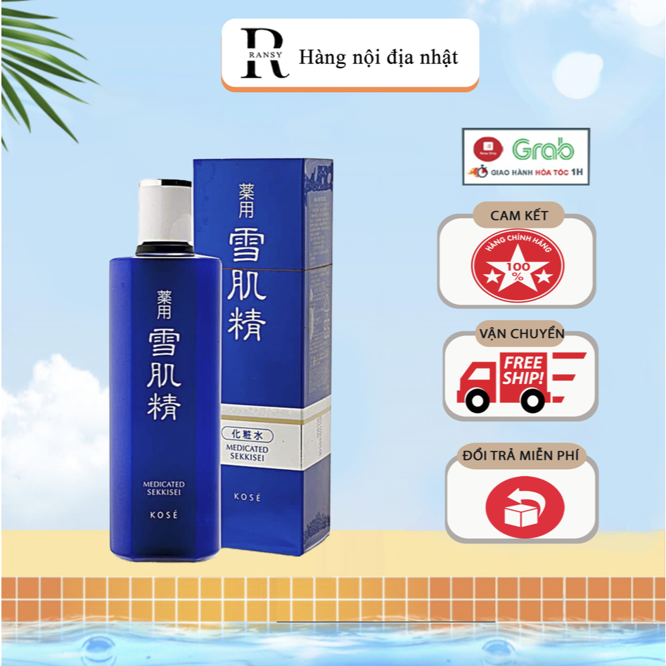 Nước hoa hồng Kose Medicated Sekkisei Lotion 200ml, 360ml Nội Địa Nhật Bản